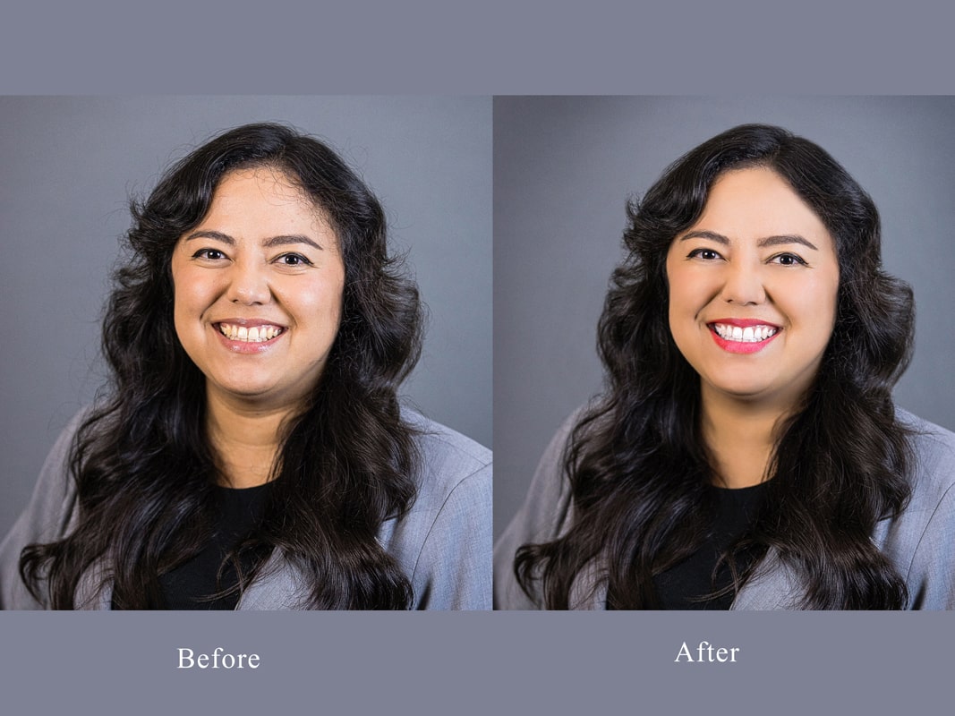 Professional Retouching before and after example by Photographer's Edit Studio